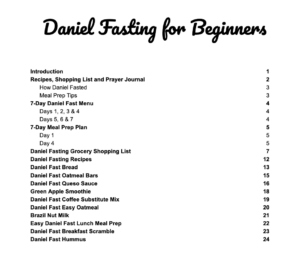 Photo example of Daniel Fast Recipes for Beginners PDF