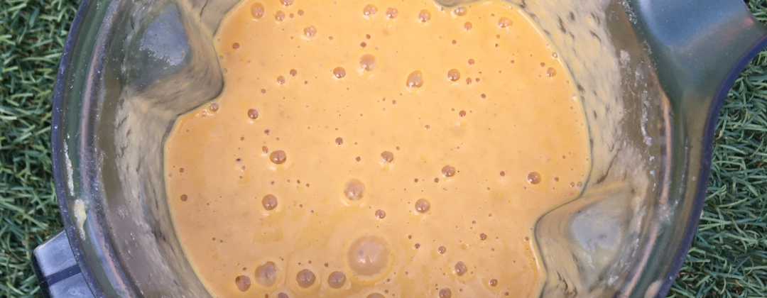 Photo of Daniel Fast queso sauce recipe made with potatoes and carrots.