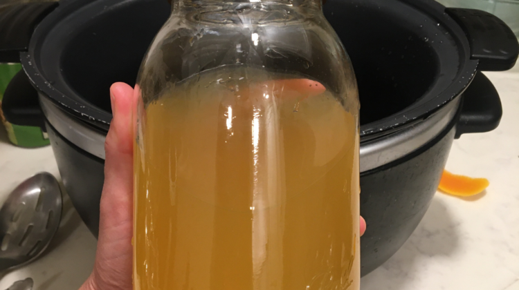 Photo of citrus peel extract, boiled grapefruit peels.