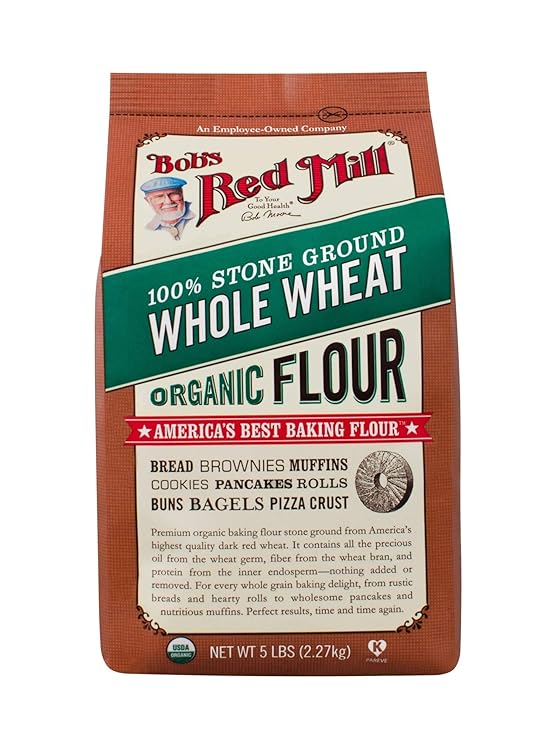 Photo of Bobs Red Mill Organic Whole Wheat Flour on Amazon.