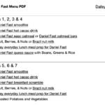 Photo example of Free 7 Day Daniel Fast Menu PDF by Dailey Foods.