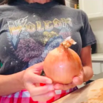 Photo example of How to meal prep onions YouTube video.
