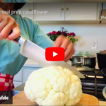 Photo example of how to meal prep cauliflower YouTube video.
