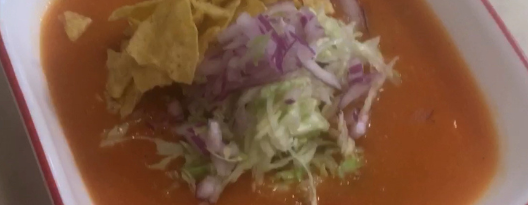 Photo example of meatless tortilla soup recipe.