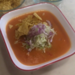 Photo example of meatless tortilla soup recipe.