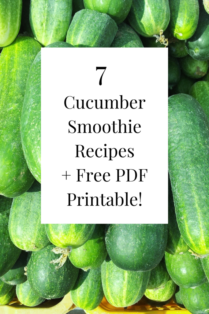 Photo example of 7 cucumber smoothie recipes.