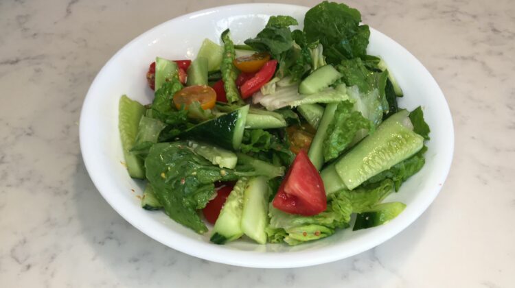 Photo example of alkaline salad and dressing recipe.