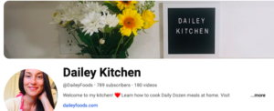 Photo example of Dailey Kitchen YouTube Channel.