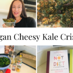 Photo example of Dr Greger vegan cheesy kale crisps recipe test from How Not to Die cook book.