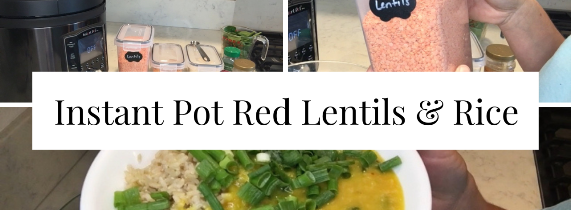 Photo example of Brown Rice and Red lentils in Instant Pot.