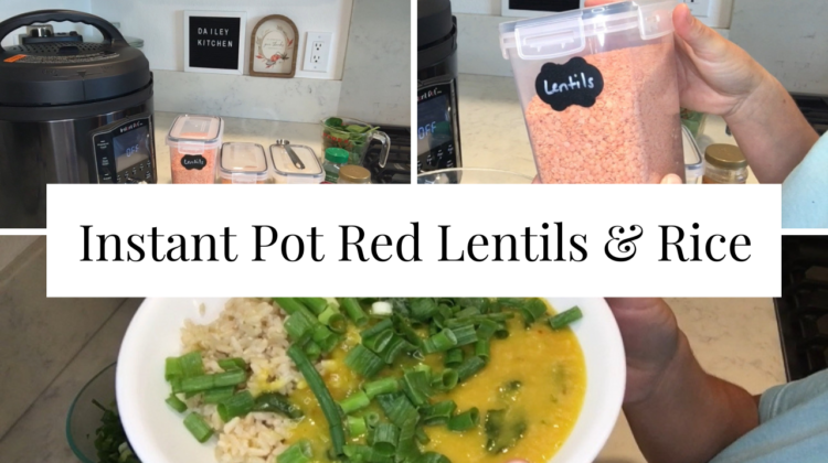 Photo example of Brown Rice and Red lentils in Instant Pot.