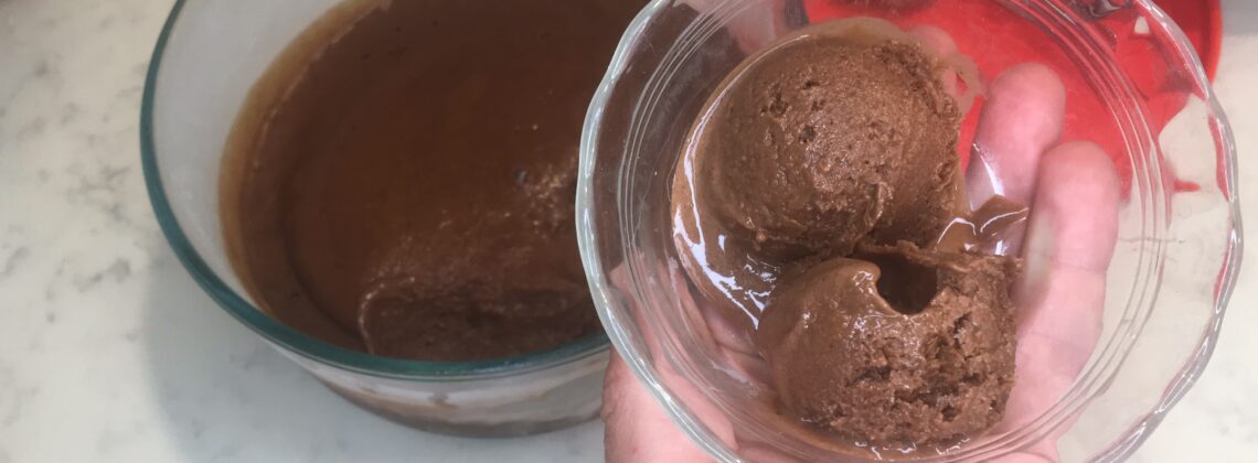 Photo example of Magnesium chocolate nice cream recipe, magnesium rich and calcium rich.