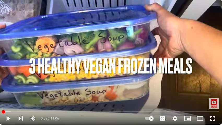 Photo example of 3 Healthy Vegan Frozen Meals Prep