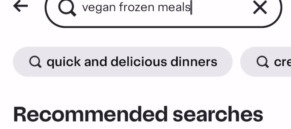 Photo example of the best vegan meal delivery service of all time Instacart.