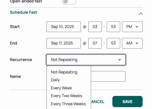 Photo example of the best Simple intermittent fasting app.