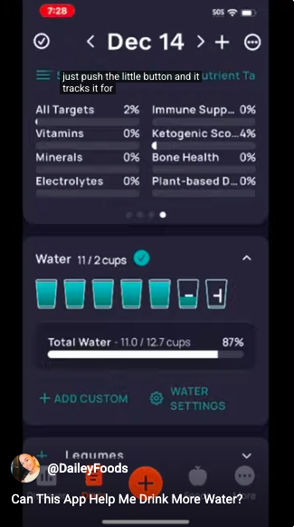 Photo example of the Best hydration tracker app.