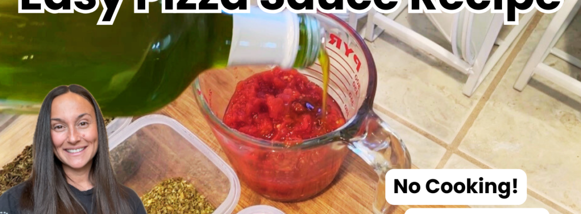 Photo example of Easy No Cook Tomato Pizza Sauce Recipe.