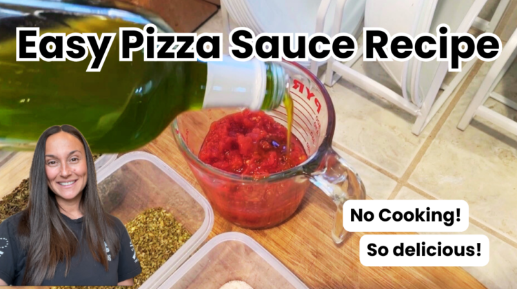Photo example of Easy No Cook Tomato Pizza Sauce Recipe.