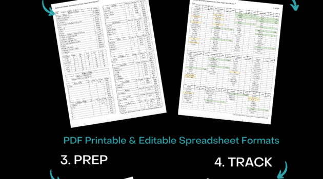 Photo example of Easy Vegan Meal Planner Templates by Dailey Foods.