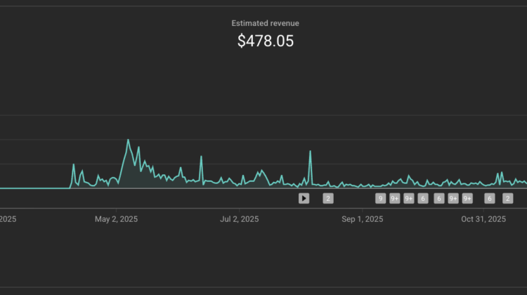 Photo Example of my YouTube earnings in the first year.