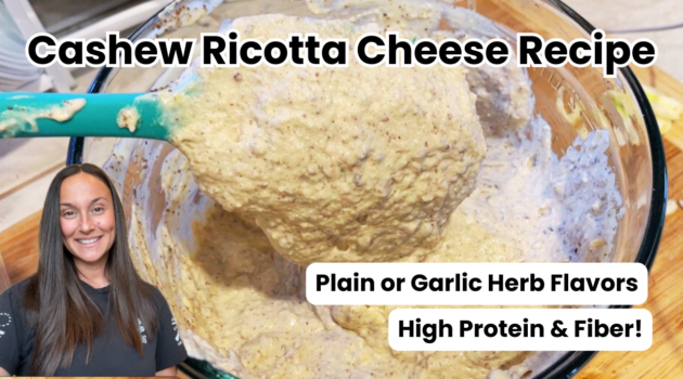 Photo example of Vegan High Protein Cashew Tofu Ricotta Cheese Recipe.