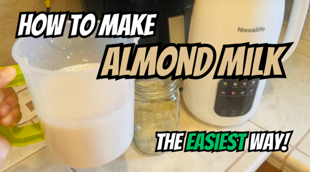 Photo example of how to make almond milk at home the easy way.