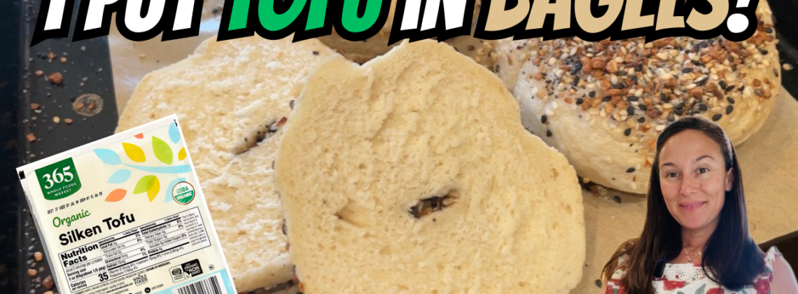 Photo example of Silken Tofu Bagels Eggless Vegan High Protein Recipe.