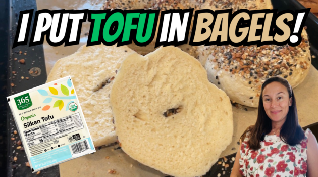 Photo example of Silken Tofu Bagels Eggless Vegan High Protein Recipe.