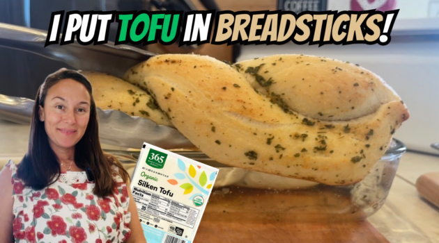Photo example of Silken Tofu Garlic Bread Sticks recipe.