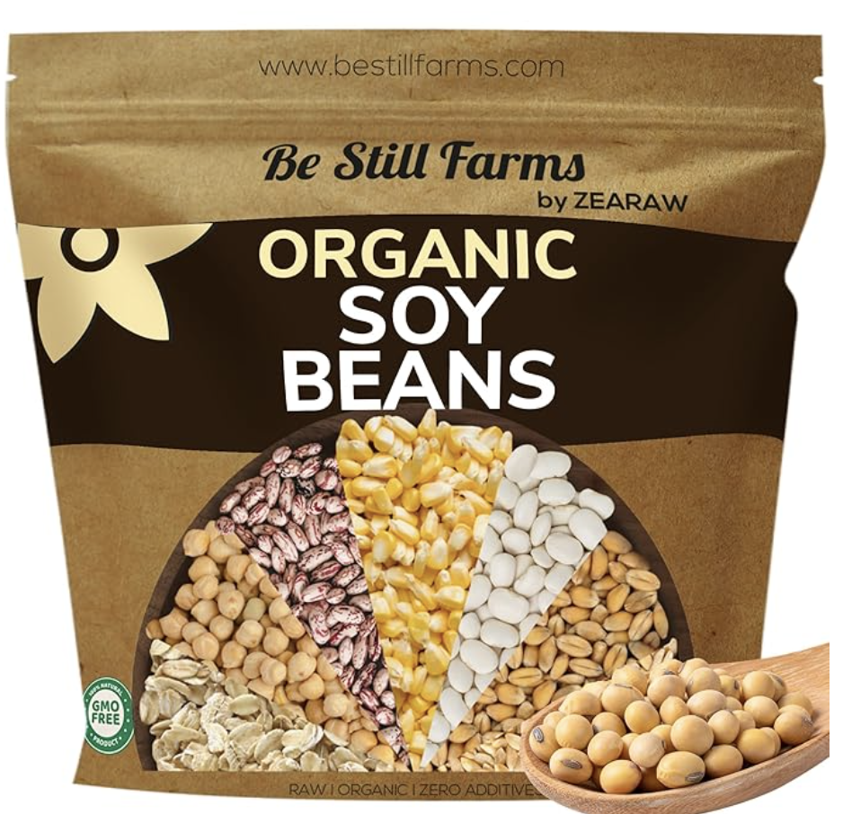 Photo exmaple of Be Still Farms Organic Bulk Soybeans Best.