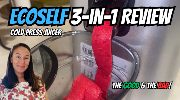 Photo example of cold ecoself press juicer with 3 filters review.