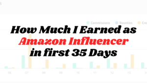 Photo example of How Much I Earned in My First 35 day as Amazon Influencer.