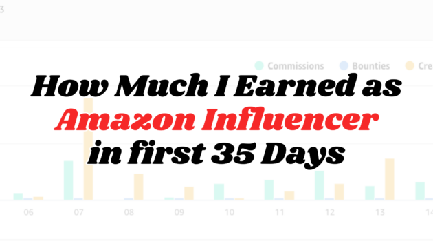 Photo example of How Much I Earned in My First 35 day as Amazon Influencer.