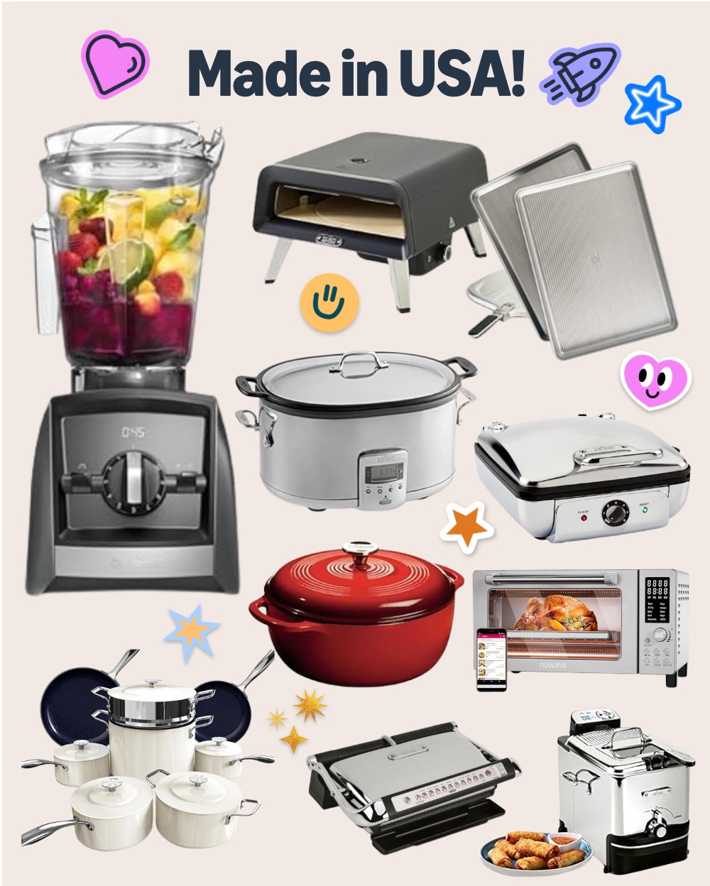 Photo example of American Made Cookware on Amazon.
