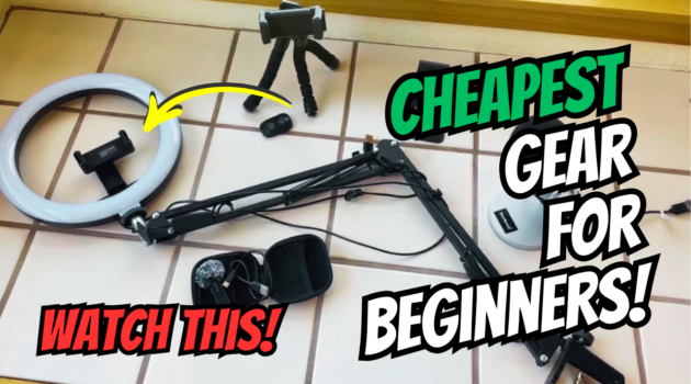 Photo example of Cheap Amazon Influencer Gear I Use Full Set Up Under $400.