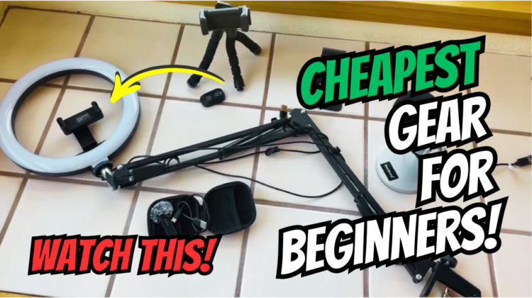 Photo example of Cheap Amazon Influencer Gear I Use Full Set Up Under $400.