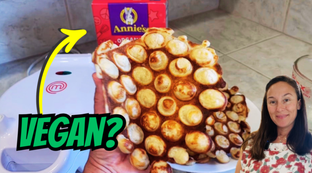 Photo example of How to Make Annies Organic Waffle Mix Vegan (Bubble Waffle Recipe)
