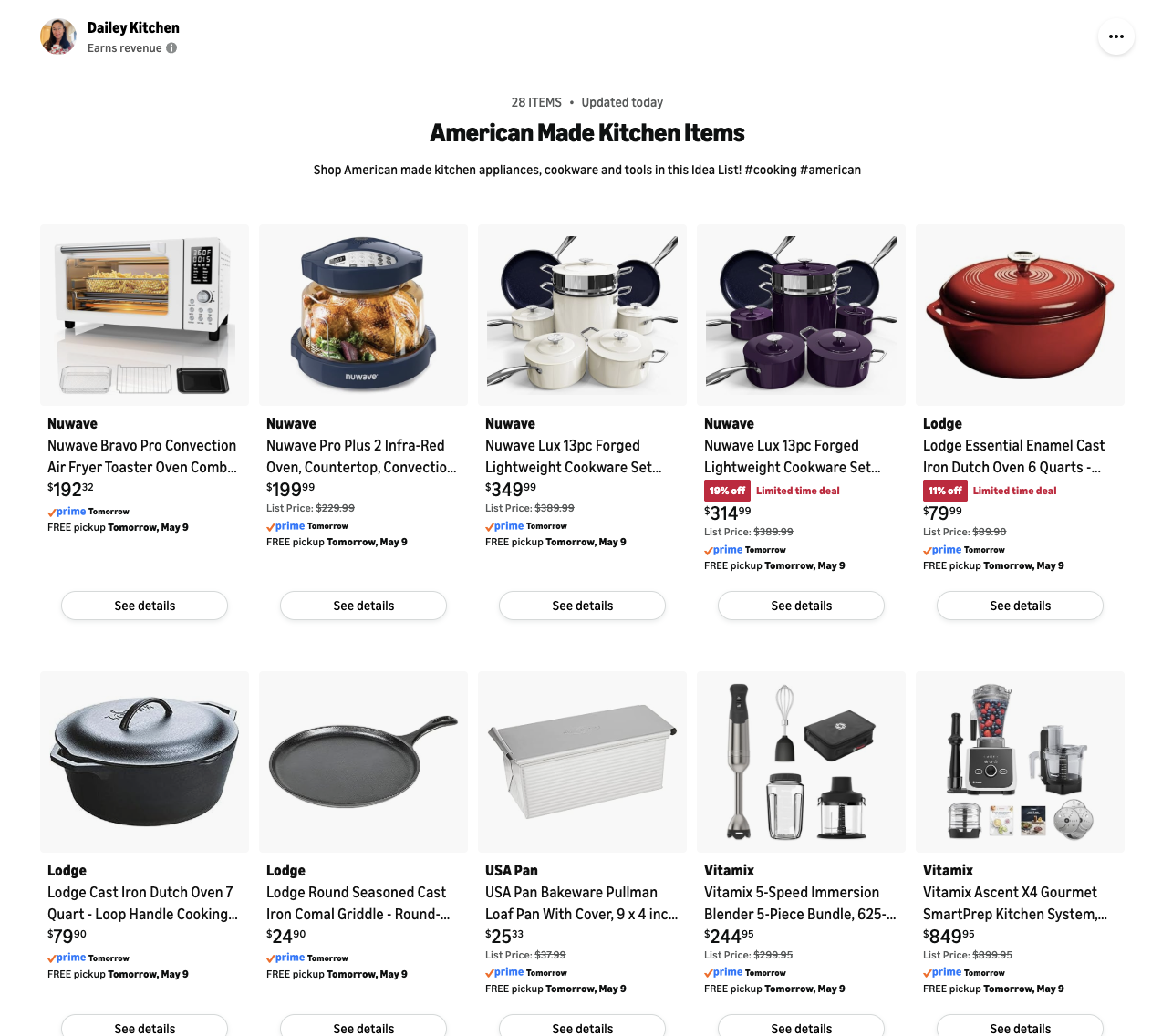 Photo example of Made in USA Non Toxic Pots and Pans Cookware Kitchen Tools on Amazon.