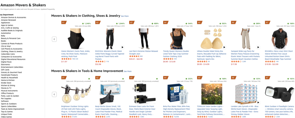 Photo example of How to find amazon products to review in 2026.