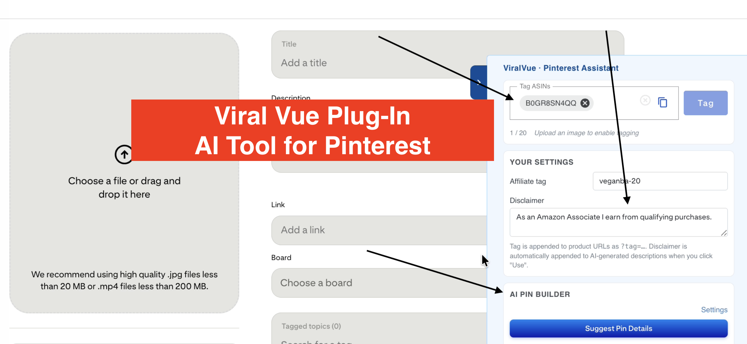 Photo example of Viral Vue Pinterest Affiliate Marketing Tool 2026.