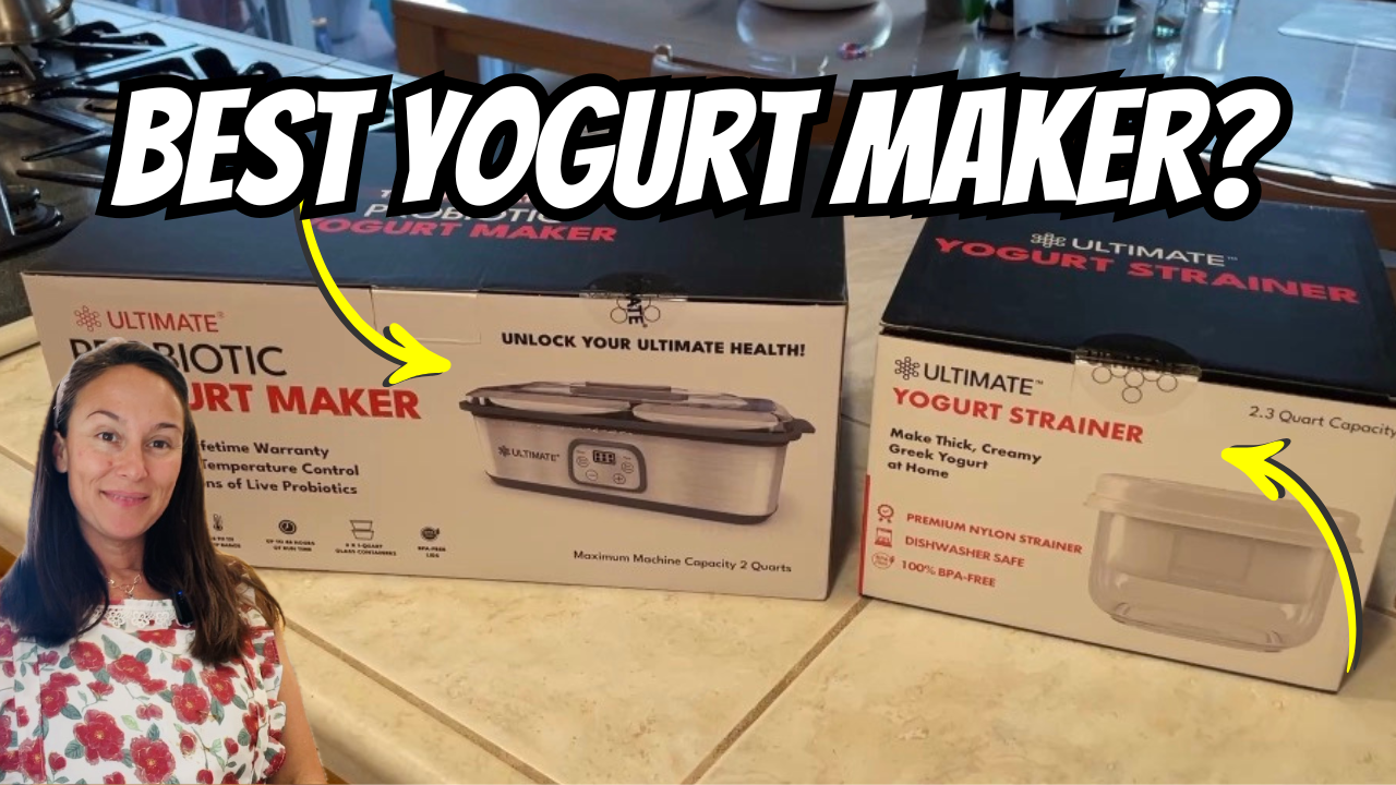 Photo example of ultimate yogurt maker strainer unboxing review test.