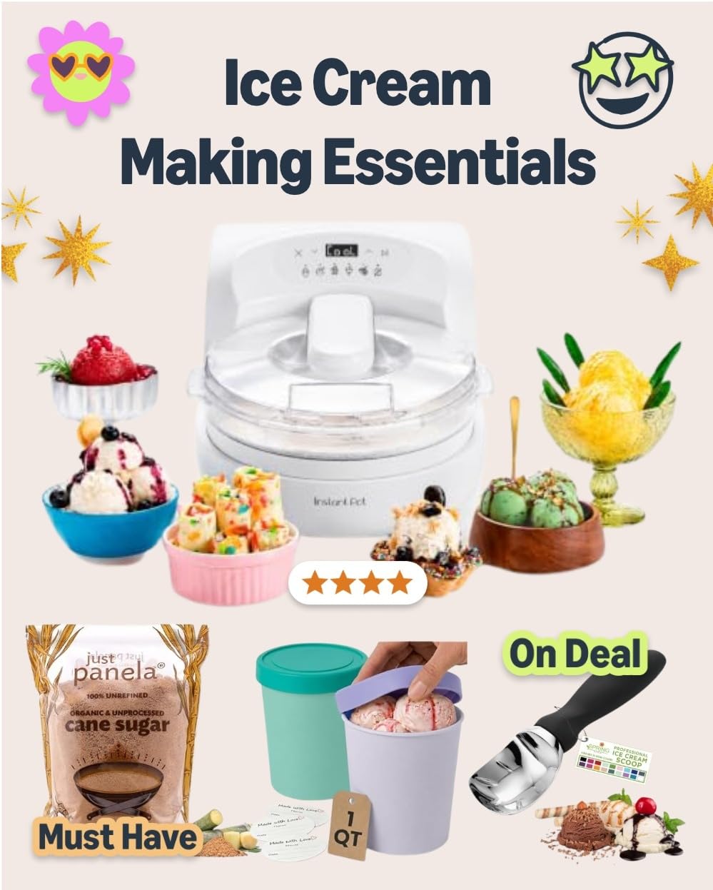 Photo example of Ice Cream Making Essentials on Amazon.