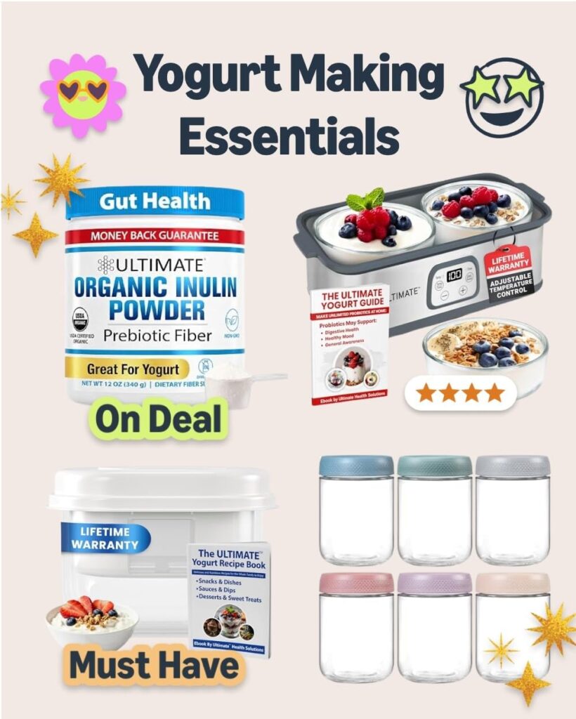 Photo example of My Recommended Yogurt Making Essentials on Amazon.